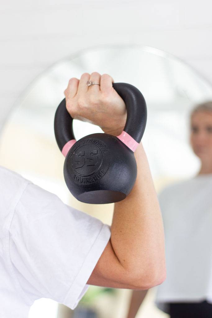Kettlebell training in the studio